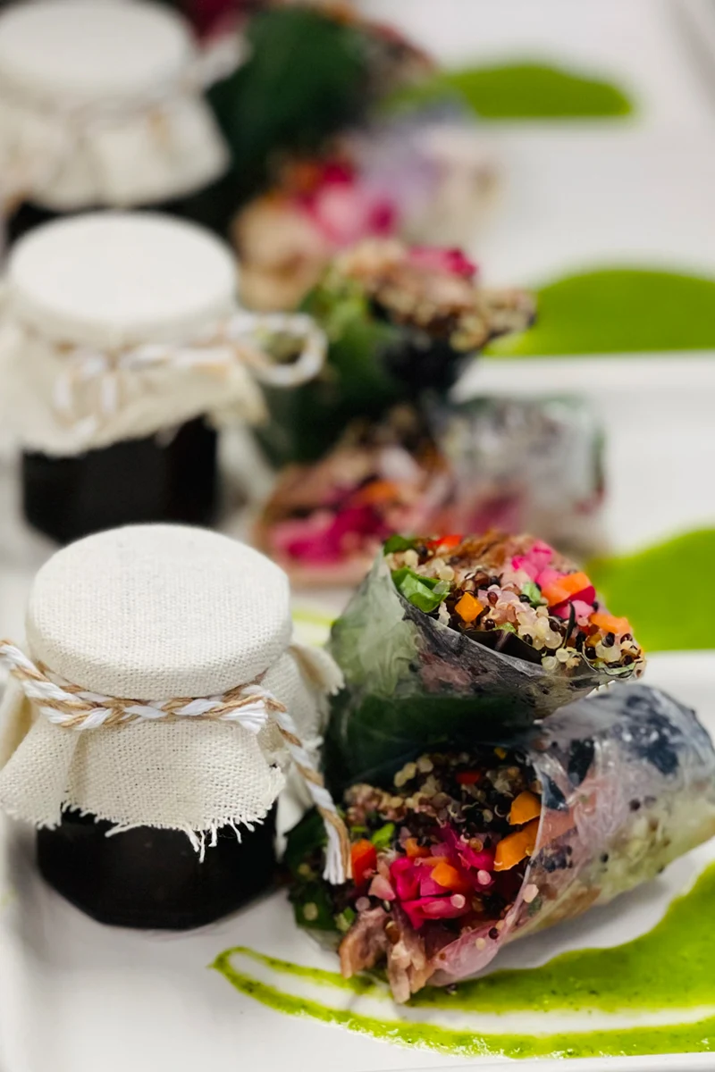 Variety of catering dishes by Taste & Savor Catering